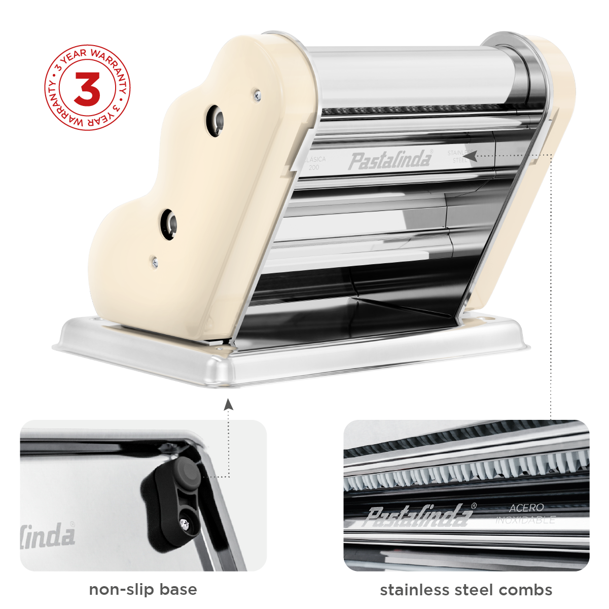 Pastalinda Classic 200 Cream Pasta Maker