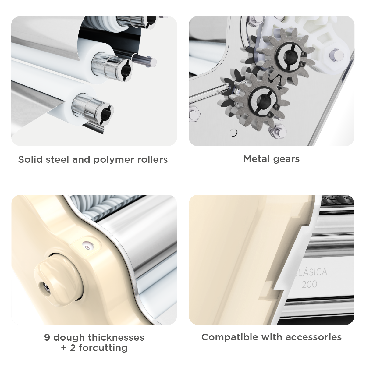 Pastalinda Classic 200 Fiori Cream Pasta Maker