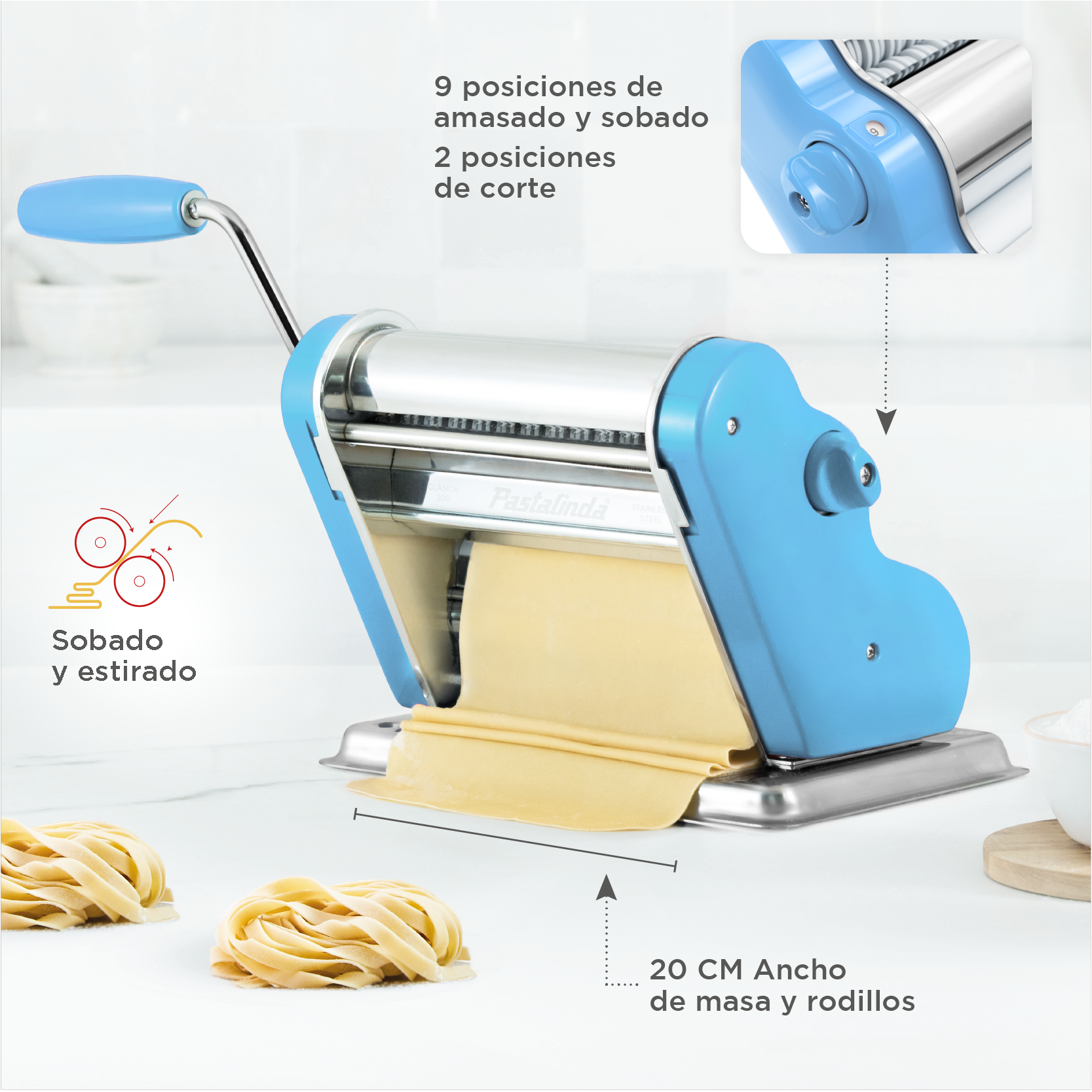 Pastalinda Classic 200 Light Blue Pasta Maker