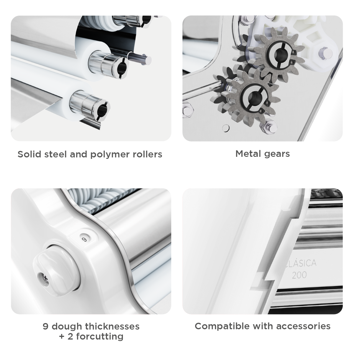 Pastalinda Classic 200 Fiori White Pasta Maker