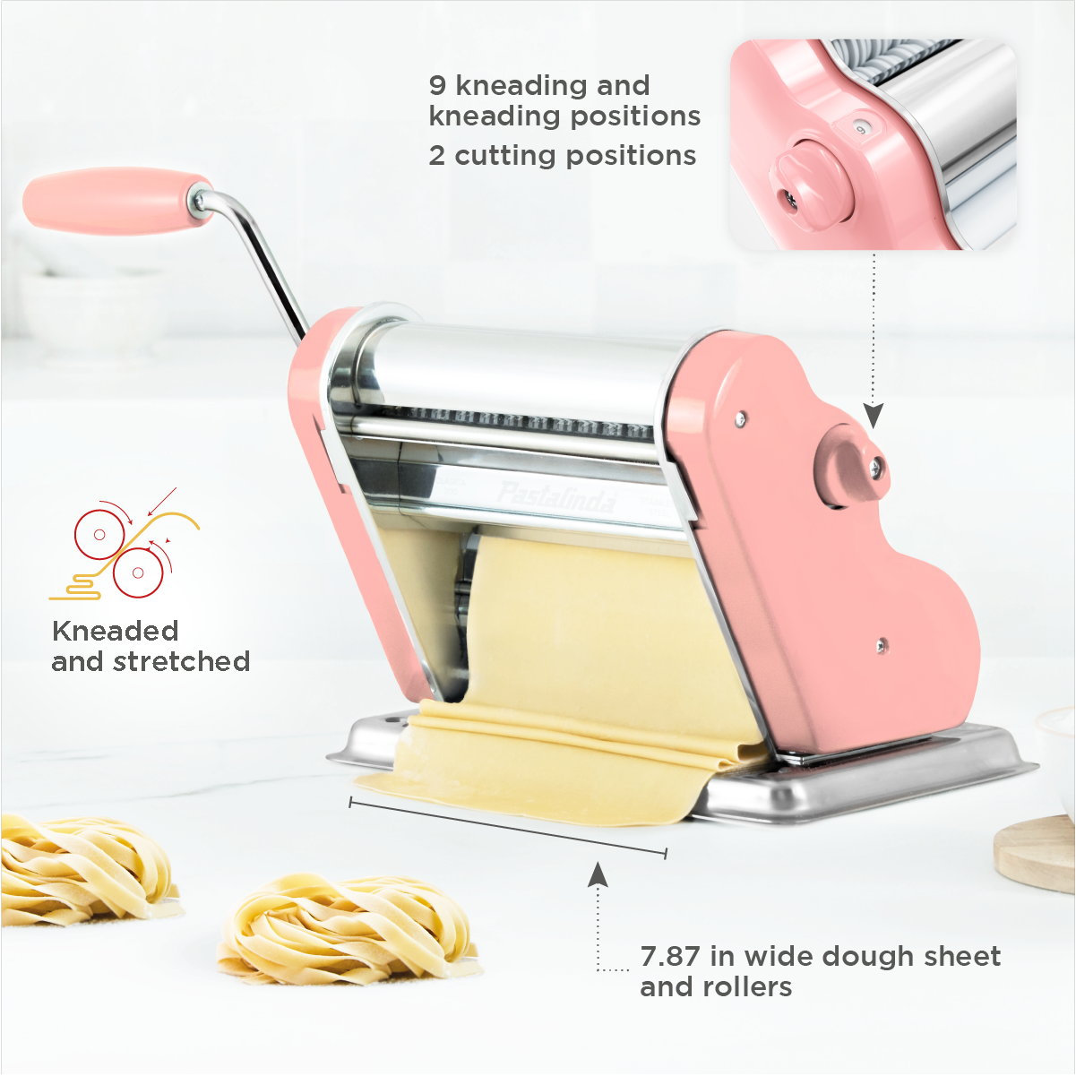 Pastalinda Classic 200 Tango Pink Pasta Maker