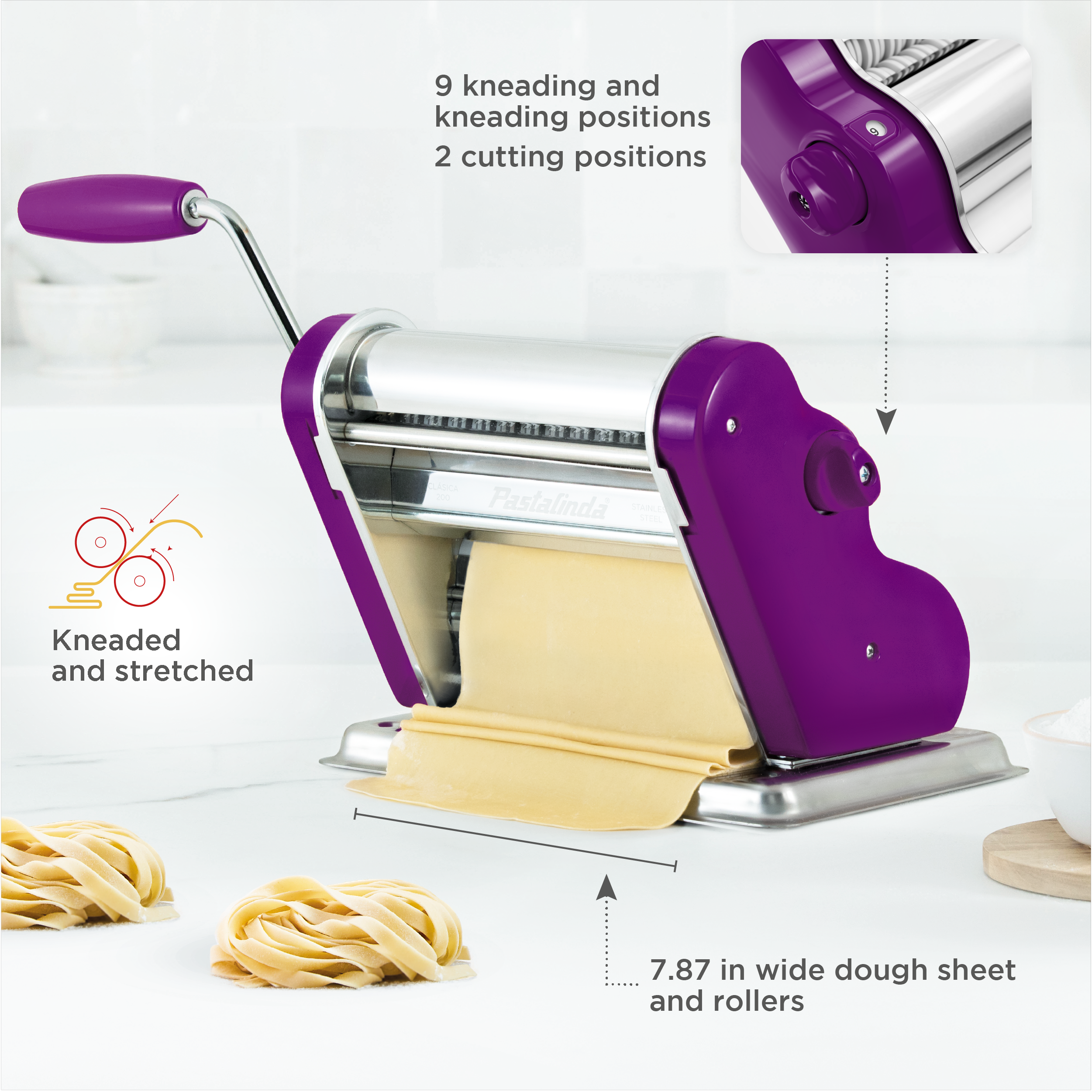 Pastalinda Classic 200 Violet Pasta Maker
