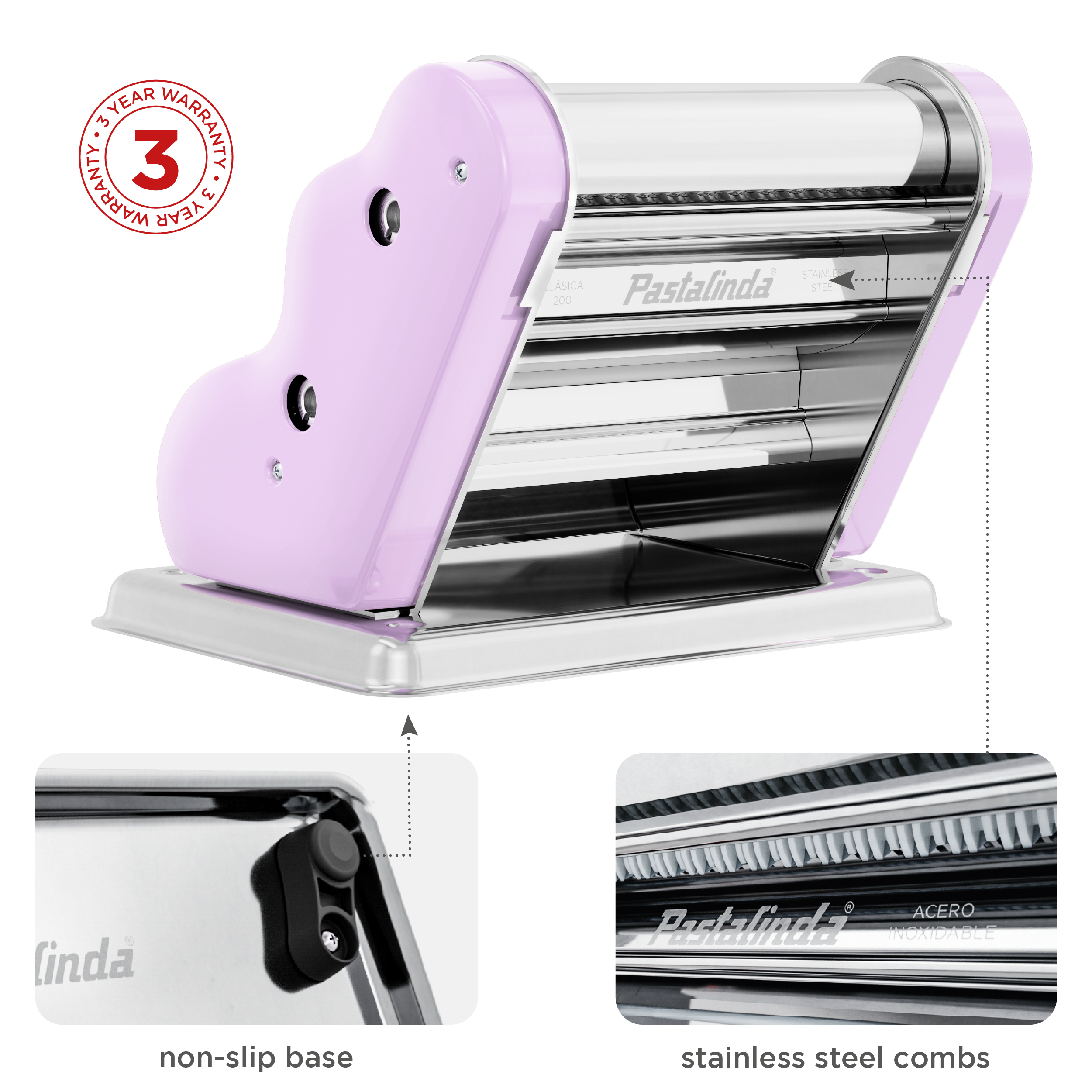 Pastalinda Classic 200 Lilac Pasta Maker