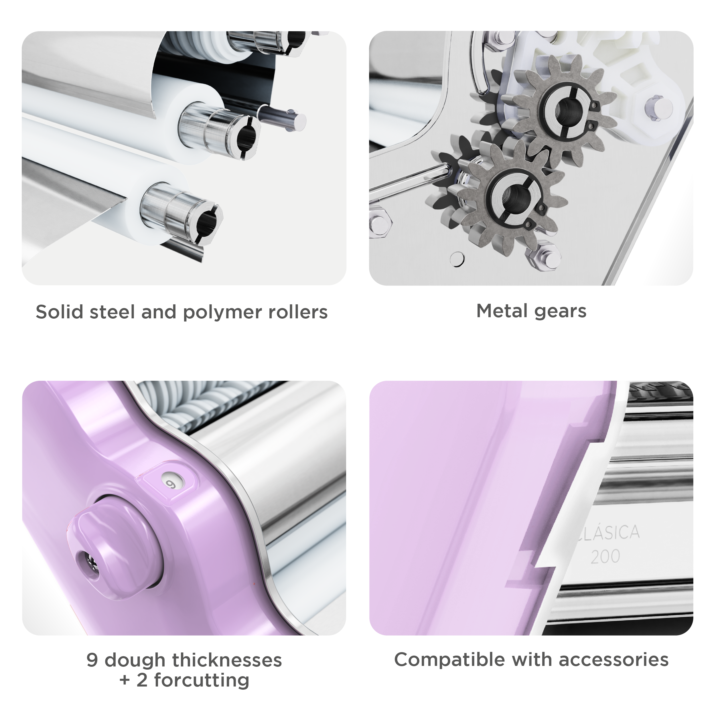 Pastalinda Classic 200 Lilac Pasta Maker
