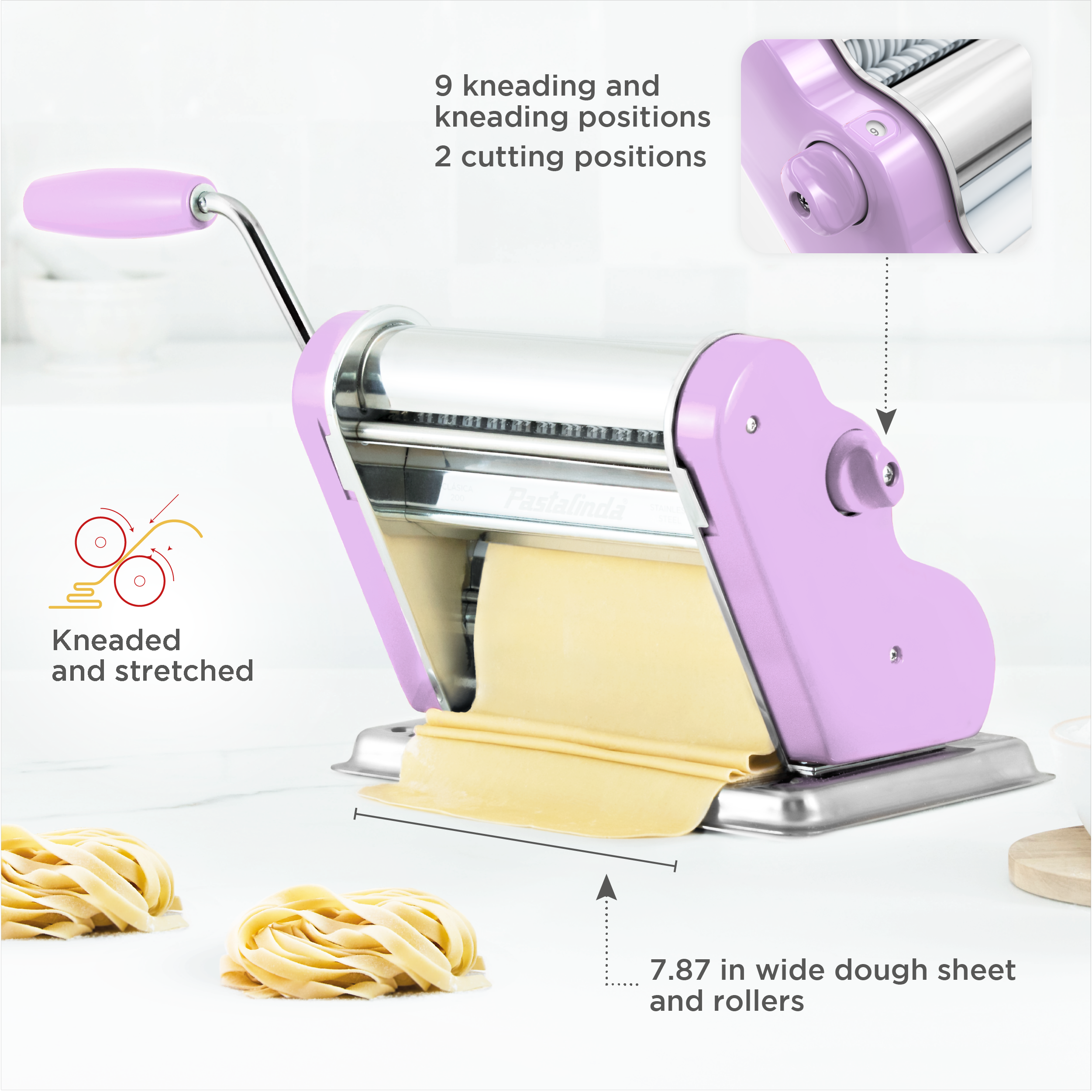 Pastalinda Classic 200 Lilac Pasta Maker