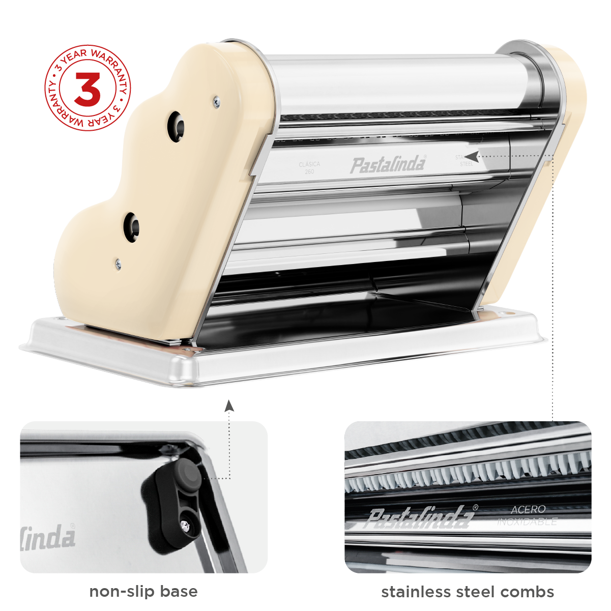 Pastalinda Classic 260 Cream Pasta Maker