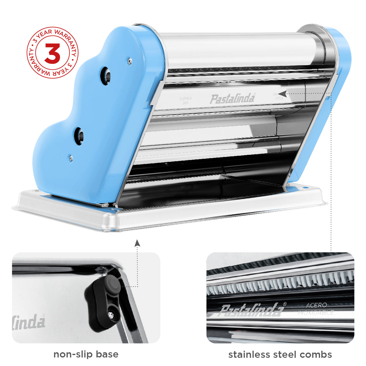 Pastalinda Classic 260 Light Blue Pasta Maker