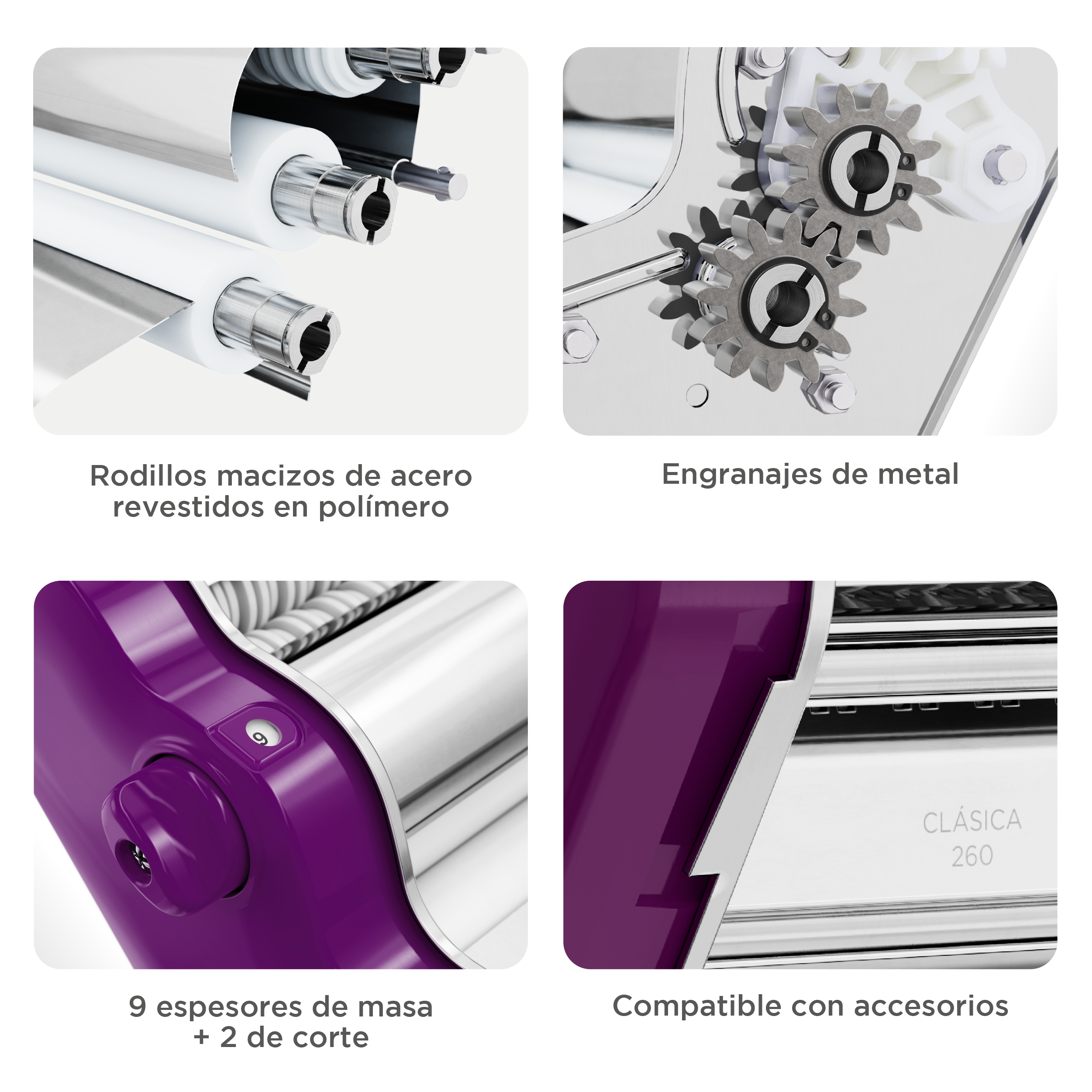 Pastalinda Classic 260 Violet Pasta Maker