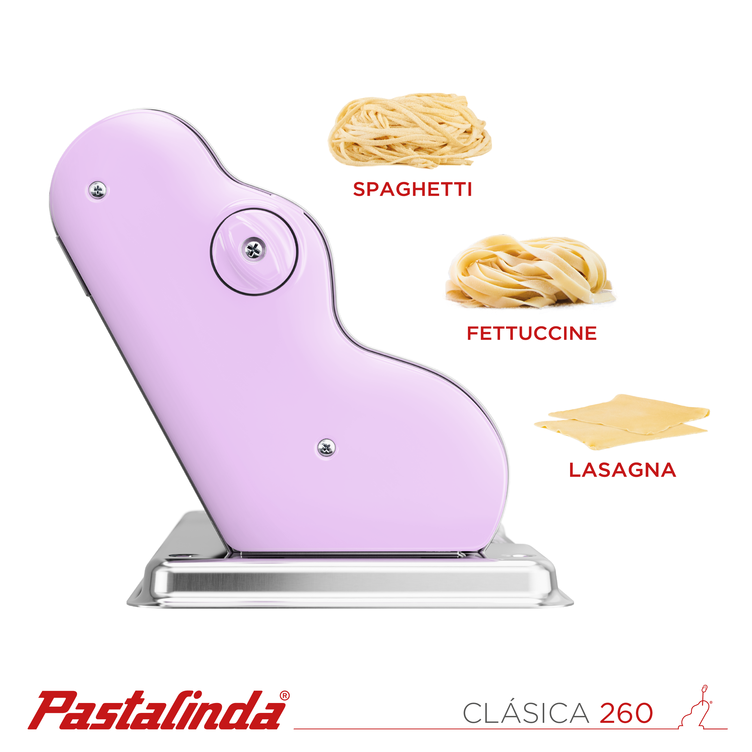 Pastalinda Classic 260 Lilac Pasta Maker