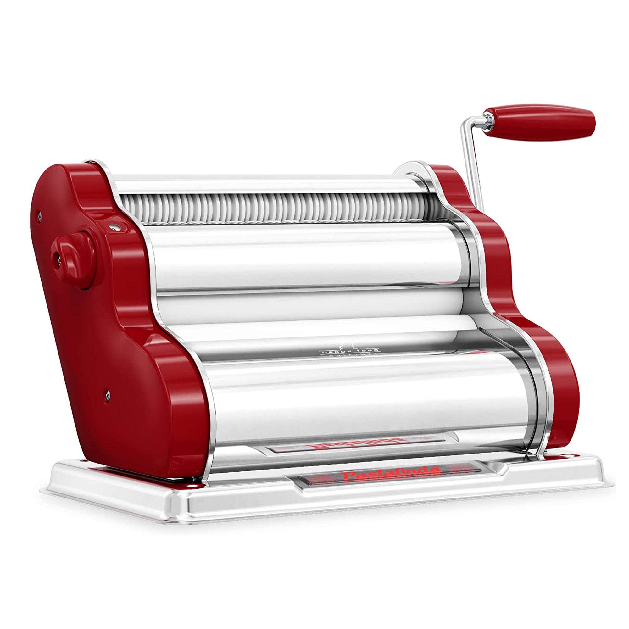 Pastalinda Classic 260 Bordeaux Pasta Maker Machine With Hand Crank And Two Clamps - Pastalinda