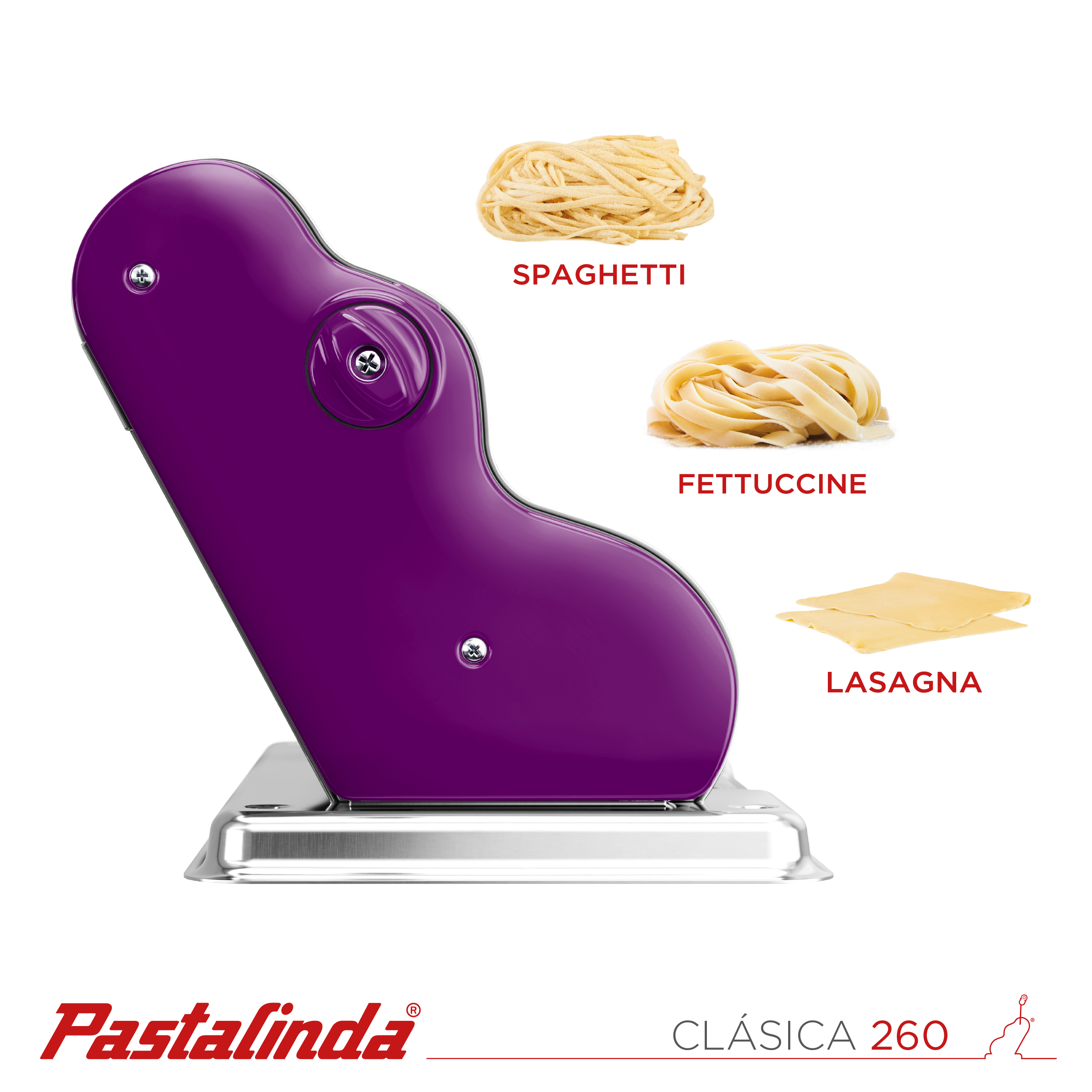 Pastalinda Classic 260 Violet Pasta Maker